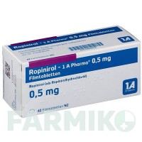 РОПІНІРОЛ (ROPINIROL) 0,5 мг таблетки 42 шт - Ропінірол 1 A PHARMA