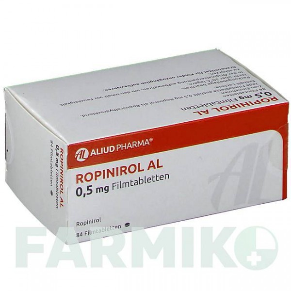 РОПИНИРОЛ (ROPINIROL) 0,5 мг таблетки 84 шт - Ропинирол ALIUD PHARMA