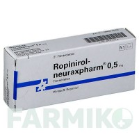 РОПІНІРОЛ (ROPINIROL) 0,5 мг таблетки 21 шт - Ропінірол NEURAXPHARM