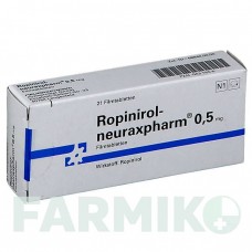 РОПИНИРОЛ (ROPINIROL) 0,5 мг таблетки 21 шт - Ропинирол NEURAXPHARM