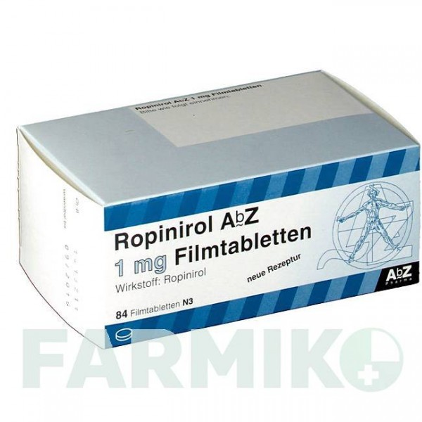 РОПИНИРОЛ (ROPINIROL) 1 мг таблетки 84 шт - Ропинирол ABZ PHARMA