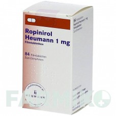 РОПІНІРОЛ (ROPINIROL) 1 мг таблетки 21 шт - Ропінірол HEUMANN PHARMA