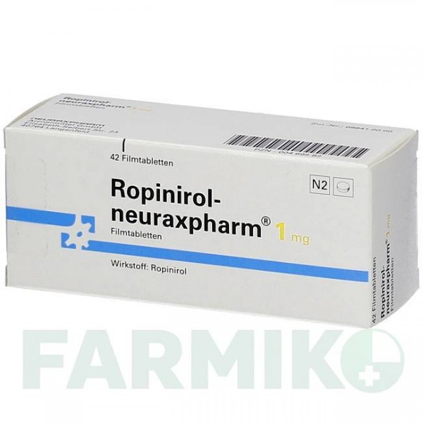 РОПИНИРОЛ (ROPINIROL) 1 мг таблетки 42 шт - Ропинирол NEURAXPHARM
