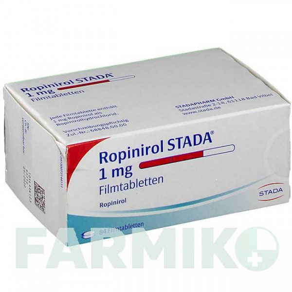 РОПІНІРОЛ (ROPINIROL) 1 мг таблетки 84 шт - Ропінірол STADAPHARM