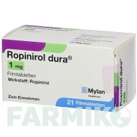 РОПІНІРОЛ (ROPINIROL) 1 мг таблетки 21 шт - Ропінірол VIATRIS