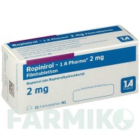 РОПИНИРОЛ (ROPINIROL) 2 мг таблетки 21 шт - Ропинирол 1 A PHARMA