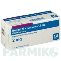 РОПІНІРОЛ (ROPINIROL) 2 мг таблетки 42 шт - Ропінірол 1 A PHARMA