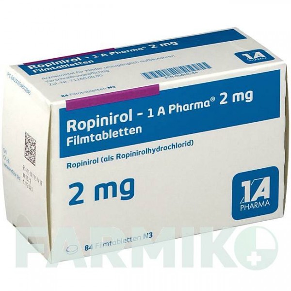 РОПИНИРОЛ (ROPINIROL) 2 мг таблетки 84 шт - Ропинирол 1 A PHARMA