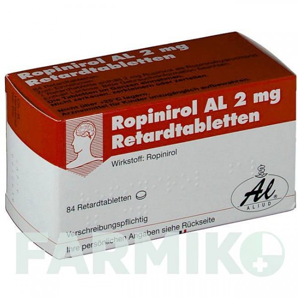 РОПИНИРОЛ (ROPINIROL) 2 мг таблетки 84 шт - Ропинирол ALIUD PHARMA