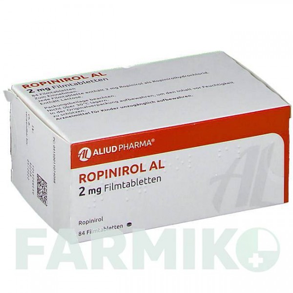 РОПИНИРОЛ (ROPINIROL) 2 мг таблетки 84 шт - Ропинирол ALIUD PHARMA