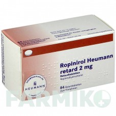 РОПІНІРОЛ (ROPINIROL) 2 мг таблетки 84 шт - Ропінірол HEUMANN PHARMA