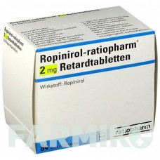 РОПИНИРОЛ (ROPINIROL) 2 мг таблетки 84 шт - Ропинирол RATIOPHARM