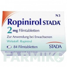 РОПИНИРОЛ (ROPINIROL) 2 мг таблетки 84 шт - Ропинирол STADAPHARM