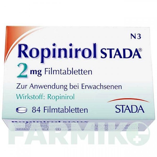 РОПИНИРОЛ (ROPINIROL) 2 мг таблетки 84 шт - Ропинирол STADAPHARM