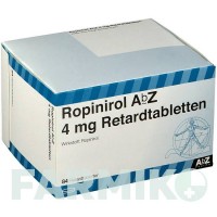 РОПІНІРОЛ (ROPINIROL) 4 мг таблетки 84 шт - Ропінірол ABZ PHARMA