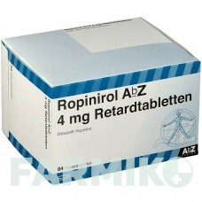 РОПИНИРОЛ (ROPINIROL) 4 мг таблетки 84 шт - Ропинирол ABZ PHARMA
