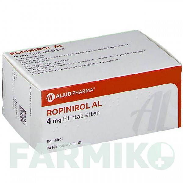РОПИНИРОЛ (ROPINIROL) 4 мг таблетки 84 шт - Ропинирол ALIUD PHARMA