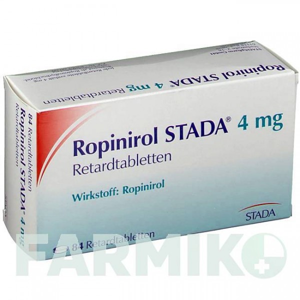 РОПИНИРОЛ (ROPINIROL) 4 мг таблетки 84 шт - Ропинирол STADAPHARM