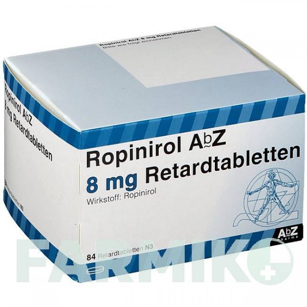 РОПИНИРОЛ (ROPINIROL) 8 мг таблетки 84 шт - Ропинирол ABZ PHARMA