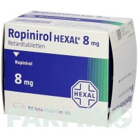 РОПІНІРОЛ (ROPINIROL) 8 мг таблетки 84 шт - Ропінірол HEXAL