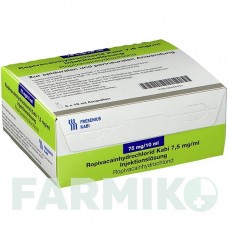 РОПИВАКАИНГИДРОХЛОРИД (ROPIVACAINHYDROCHLORID) 7,5 мг/мл раствор 5x10 мл - Ропивакаин FRESENIUS