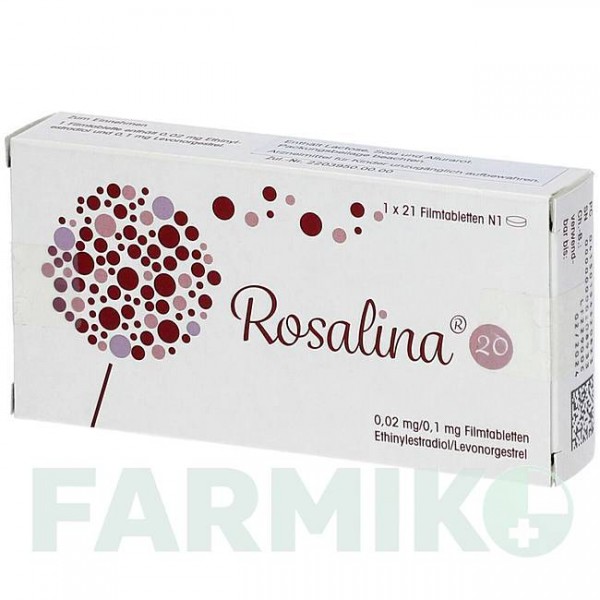 РОЗАЛІНА (ROSALINA) 0,02 мг/0,1 мг таблетки 21 шт - Левоноргестрел, Етинілестрадіол BIOMO PHARMA
