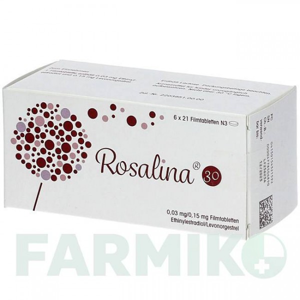 РОЗАЛИНА (ROSALINA) 0,03 мг/0,15 мг таблетки 126 шт - Левоноргестрел, Этинилэстрадиол BIOMO PHARMA