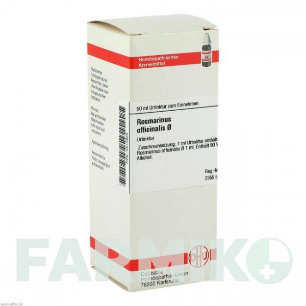 РОЗМАРИНУС ОФФИЦИНАЛИС (ROSMARINUS OFFICINALIS) D 1 раствор 50 мл - Гомеопатия DHU