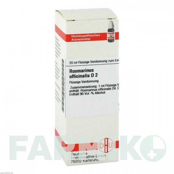 РОЗМАРИНУС ОФФИЦИНАЛИС (ROSMARINUS OFFICINALIS) D 2 раствор 20 мл - Гомеопатия DHU