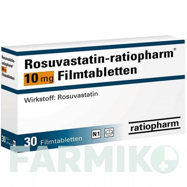 РОЗУВАСТАТИН (ROSUVASTATIN) 10 мг таблетки 30 шт - Розувастатин RATIOPHARM