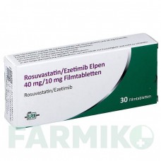 РОЗУВАСТАТИН (ROSUVASTATIN) 40 мг/10 мг таблетки 30 шт - Розувастатин, Езетиміб ELPEN PHARMACEUTICAL