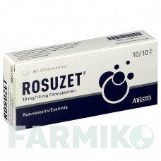 РОСУЗЕТ (ROSUZET) 10 мг/10 мг таблетки 30 шт - Розувастатин, Езетиміб ARISTO PHARMA
