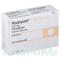 РОВАМИЦИН (ROVAMYCINE) 1500000 МЕ таблетки 30 шт - Спирамицин TEOFARMA
