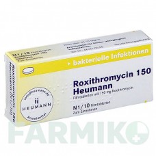 РОКСИТРОМІЦИН (ROXITHROMYCIN) 150 таблетки 10 шт - Рокситроміцин HEUMANN PHARMA