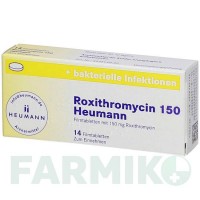 РОКСИТРОМИЦИН (ROXITHROMYCIN) 150 таблетки 14 шт - Рокситромицин HEUMANN PHARMA