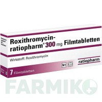 РОКСИТРОМИЦИН (ROXITHROMYCIN) 300 мг таблетки 7 шт - Рокситромицин RATIOPHARM