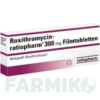 РОКСИТРОМИЦИН (ROXITHROMYCIN) 300 мг таблетки 10 шт - Рокситромицин RATIOPHARM