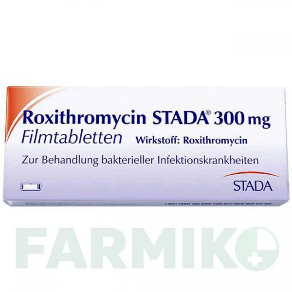 РОКСИТРОМИЦИН (ROXITHROMYCIN) 300 мг таблетки 10 шт - Рокситромицин STADAPHARM