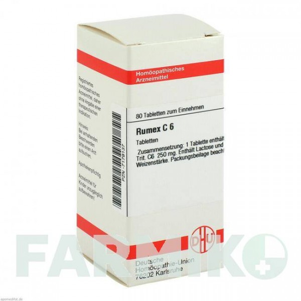 РУМЕКС (RUMEX) C 6 таблетки 80 шт - Гомеопатия DHU