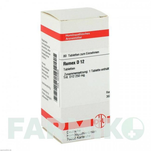 РУМЕКС (RUMEX) D 12 таблетки 80 шт - Гомеопатия DHU