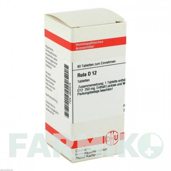 РУТА (RUTA) D 12 таблетки 80 шт - Гомеопатия DHU
