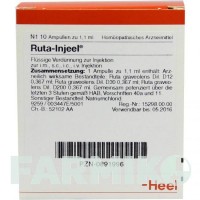 РУТА ИНЬЕЛЬ (RUTA INJEEL) ампулы 10 шт - Гомеопатия BIOLOGISCHE HEILMITTEL HEEL
