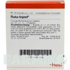 РУТА ІНЬЄЛЬ (RUTA INJEEL) ампули 10 шт - Гомеопатія BIOLOGISCHE HEILMITTEL HEEL