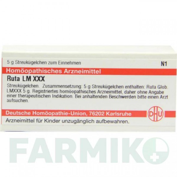 РУТА (RUTA) LM XXX глобули 5 г - Гомеопатія DHU