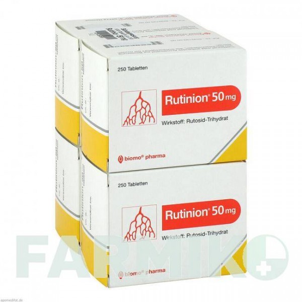 РУТИНИОН (RUTINION) таблетки 4x250 шт - Рутозиды BIOMO PHARMA