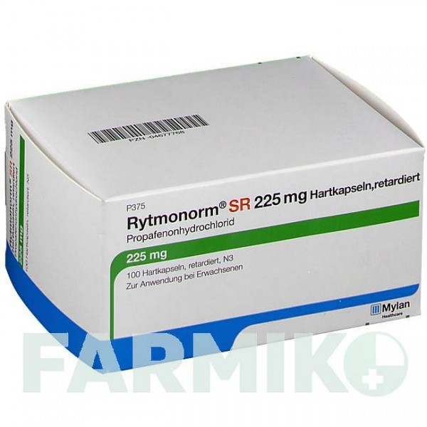 РИТМОНОРМ (RYTMONORM) 225 мг капсулы 100 шт - Пропафенон VIATRIS