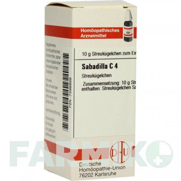 САБАДИЛЛА (SABADILLA) C 4 глобули 10 г - Гомеопатия DHU