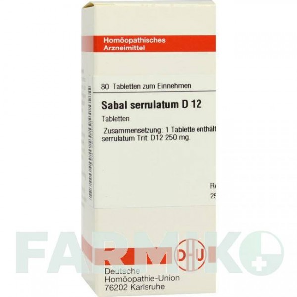 САБАЛЬ СЕРРУЛАТУМ (SABAL SERRULATUM) D 12 таблетки 80 шт - Гомеопатия DHU