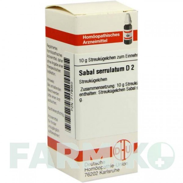 САБАЛЬ СЕРРУЛАТУМ (SABAL SERRULATUM) D 2 глобули 10 г - Гомеопатия DHU