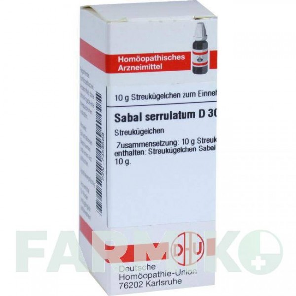 САБАЛЬ СЕРРУЛАТУМ (SABAL SERRULATUM) D 30 глобули 10 г - Гомеопатия DHU